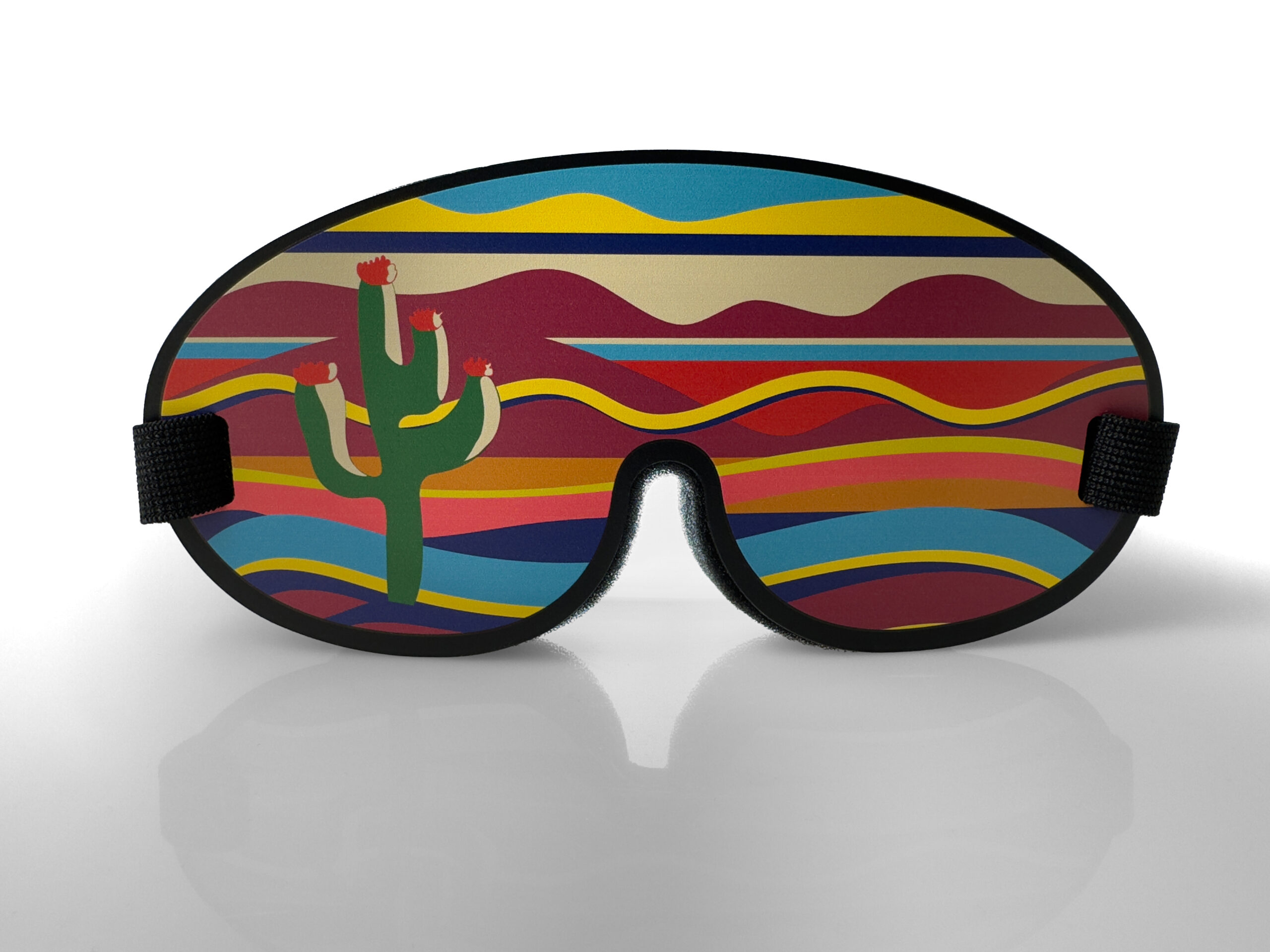 Front facing view of Desert Red Mindfold Design